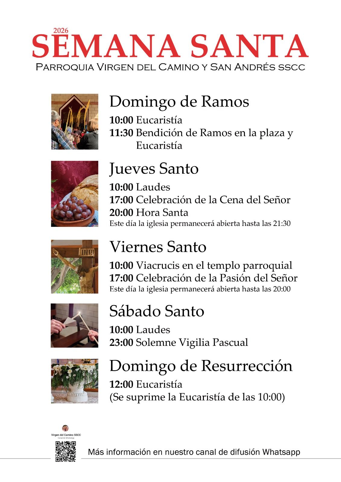 Programación de Semana Santa&nbsp;2026